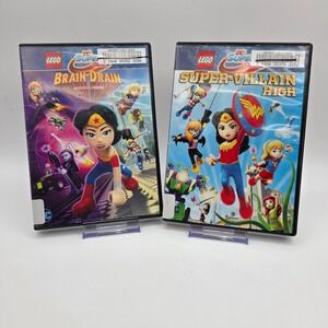 LEGO DC Super Hero Girls DVD Bundle Brain Drain and Super-Villain High Movies